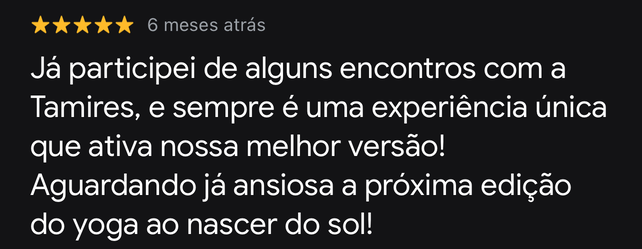 Depoimento de cliente da Yoga Integral no Renascer