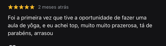 Depoimento de cliente da Yoga Integral no Renascer